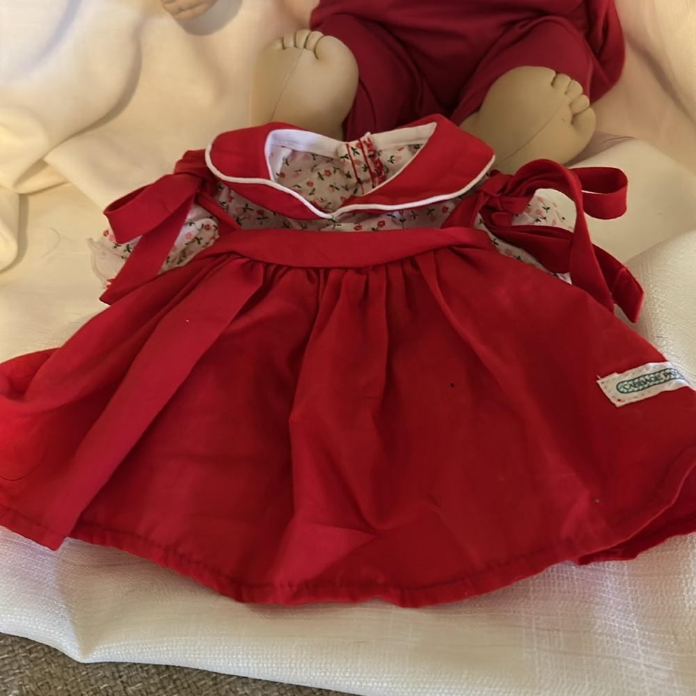 Cabbage Patch Doll with Red pajamas & Red dress - Picture 3 of 4